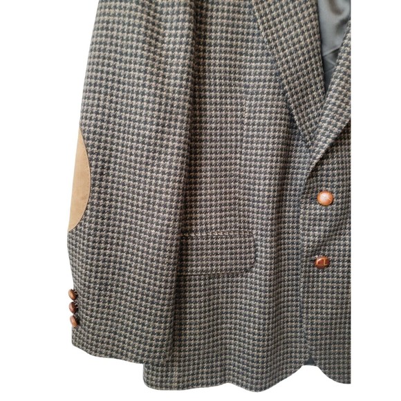 Mark Alexander Wool Blend Elbow Patch Blazer Sport Coat Tweed 40 Made in USA VTG - Picture 4 of 13